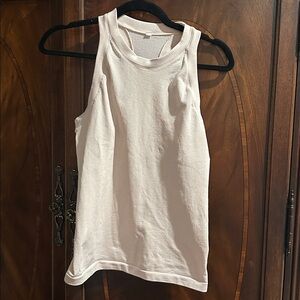 White Ribbed Tank Top